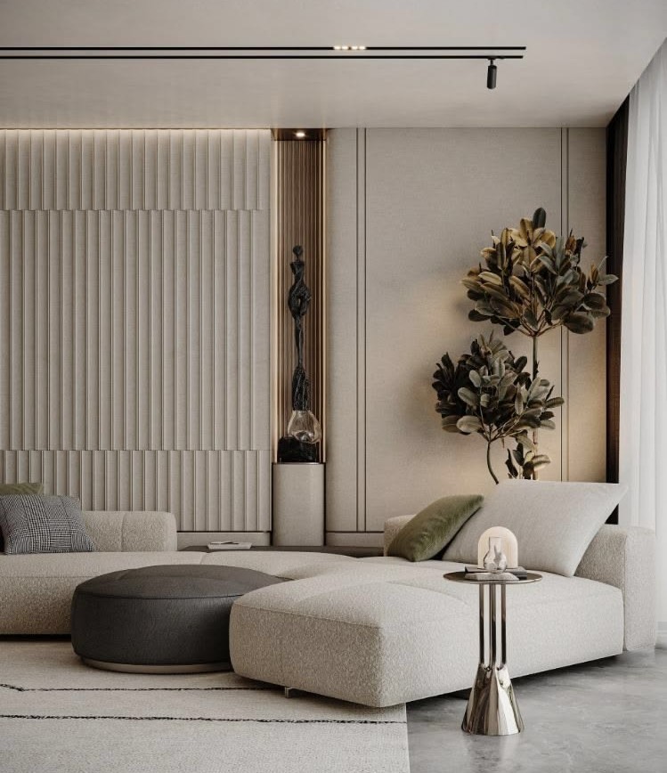 Modern living room interior design by Black Oak Delhi